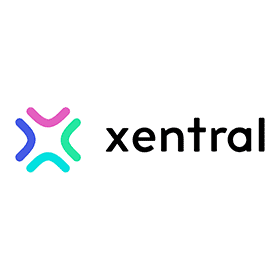 Xentral logo: a multicolor, star-like icon next to the word “xentral”